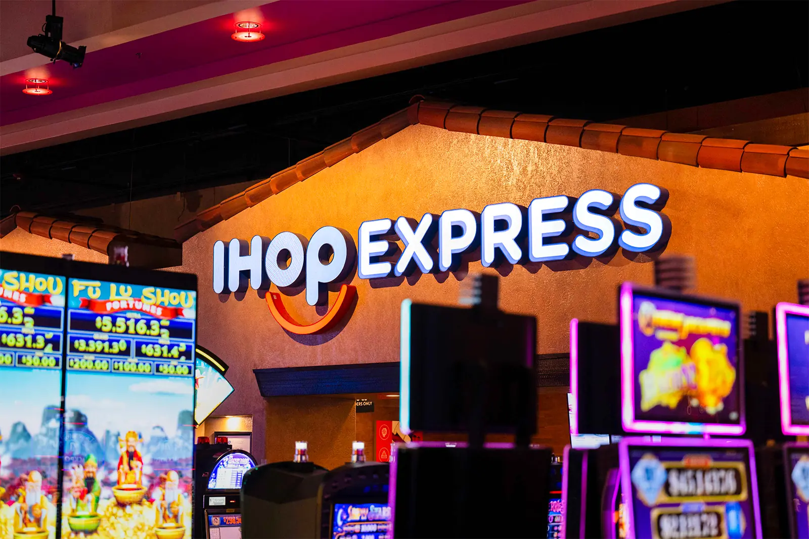Exterior of IHOP Express at WinStar World Casino and Resort.