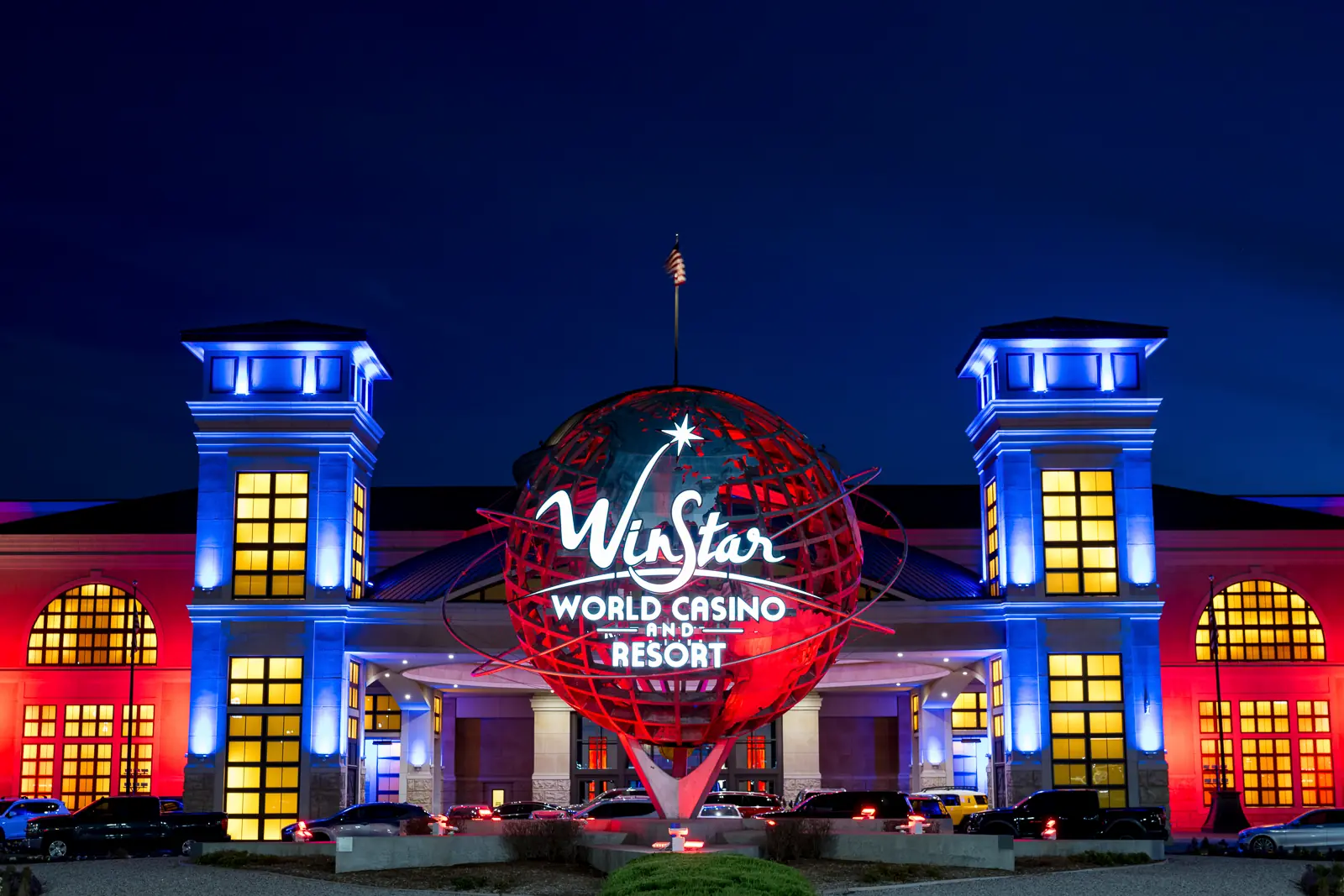 The exterior of WinStar World Casino and Resort.