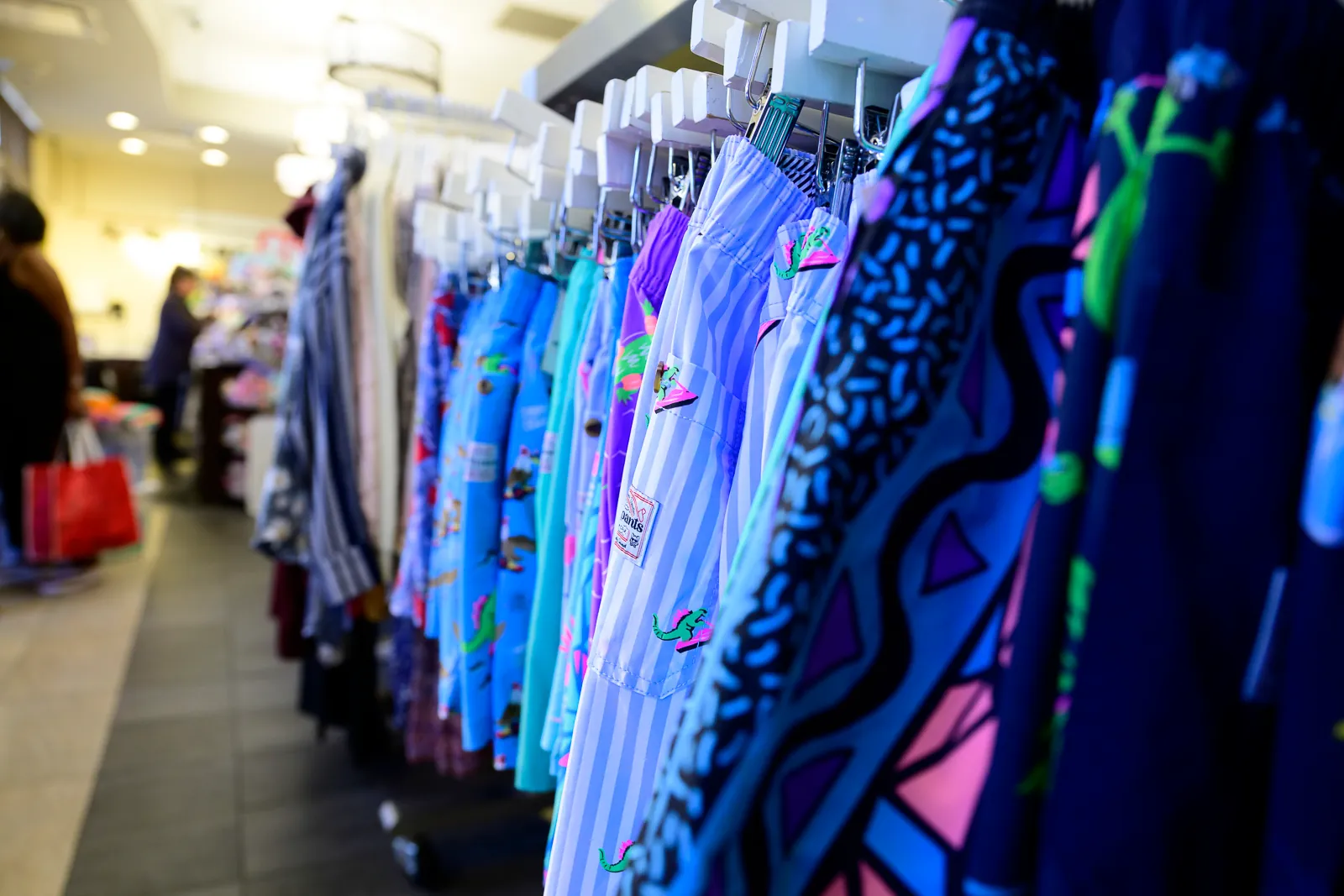 A row of shorts at The Isle Gift Shop at WinStar Worlds Casino and Resort.
