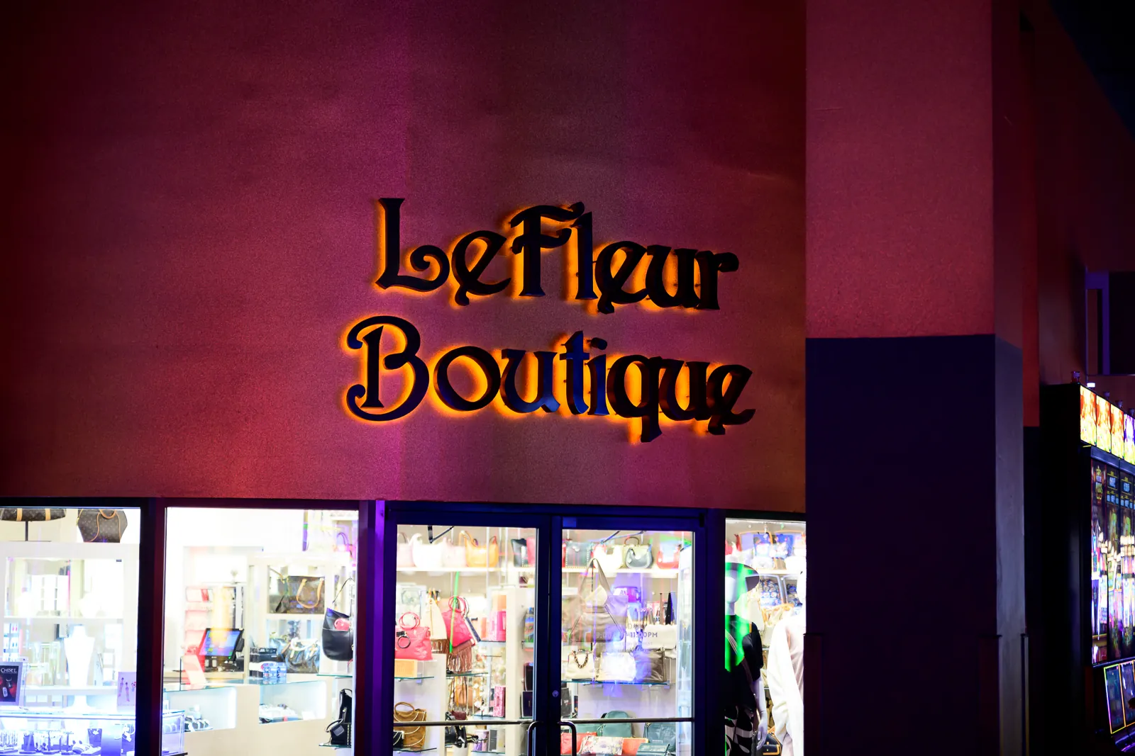 Exterior of Le Fleur Boutique.