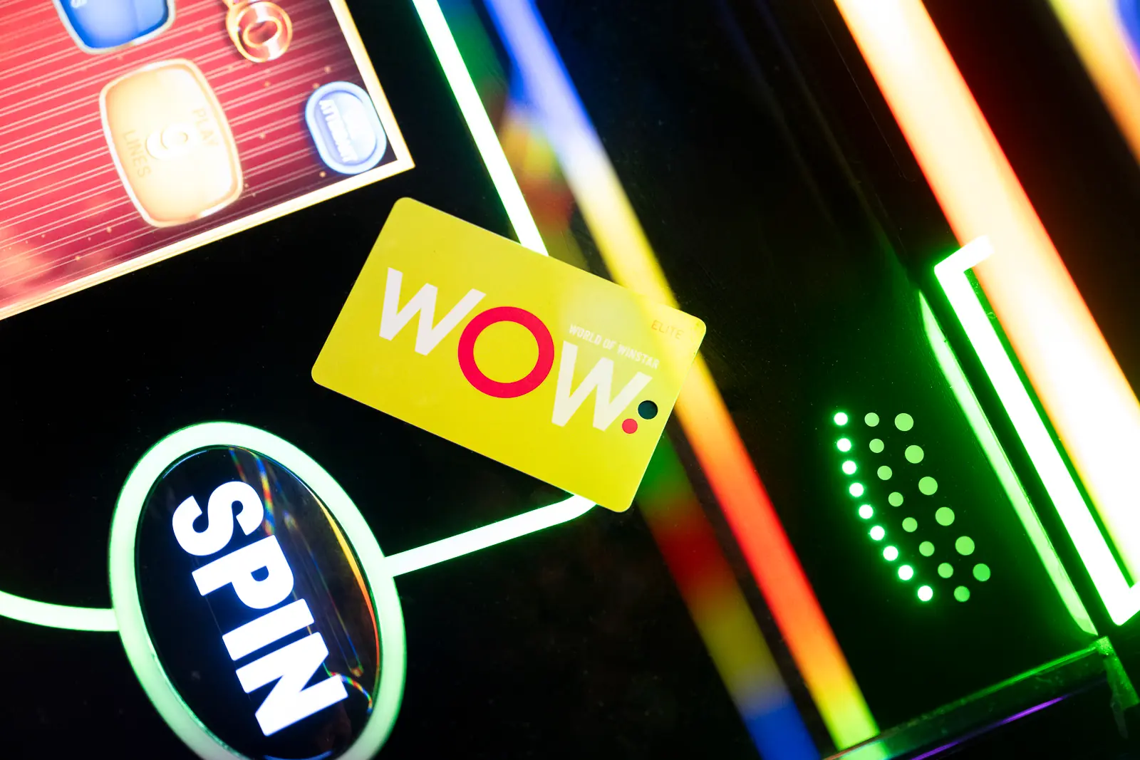 A WinStar Club Passport on an electronic game.
