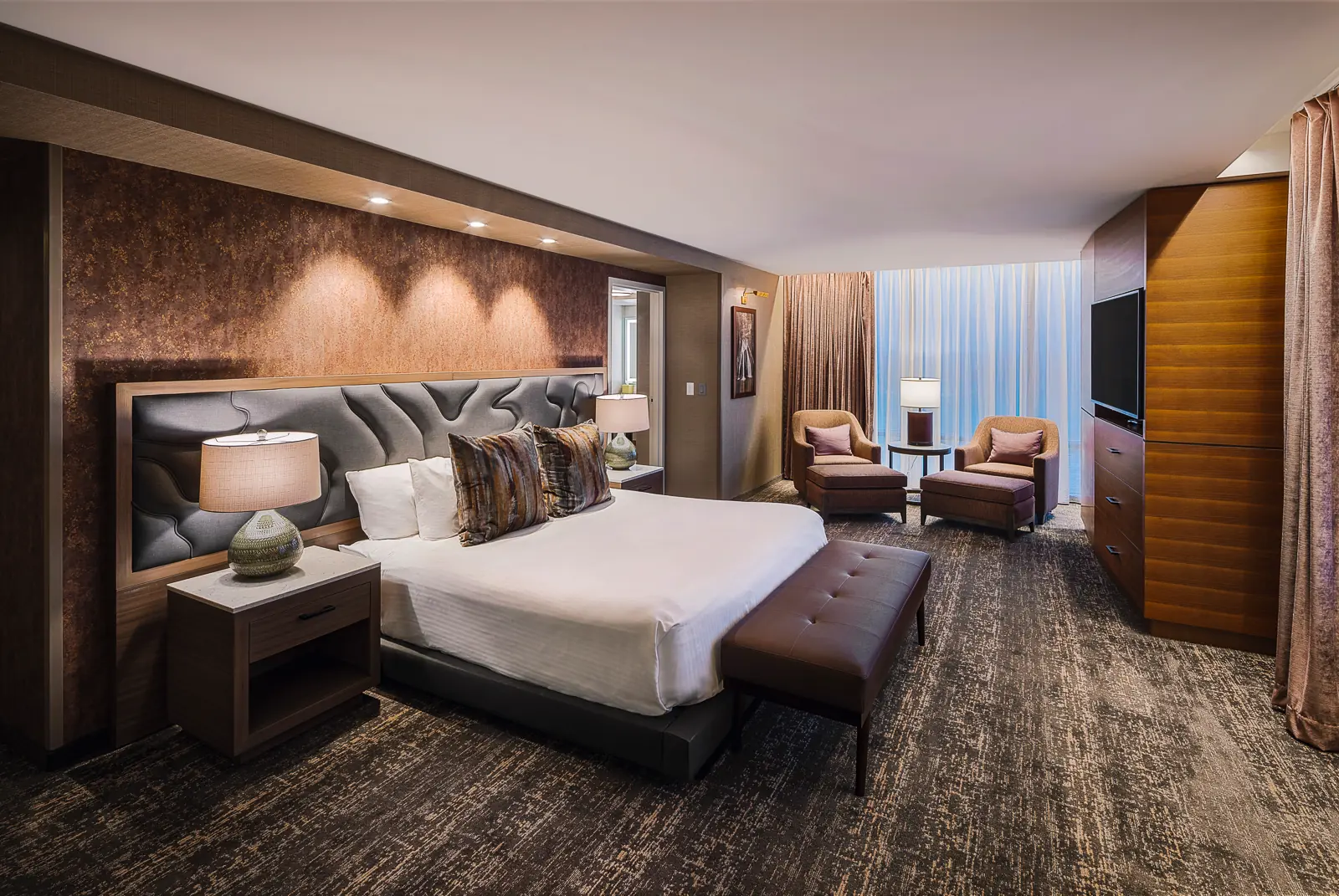 A room in the WinStar World Casino & Resort Hotel.