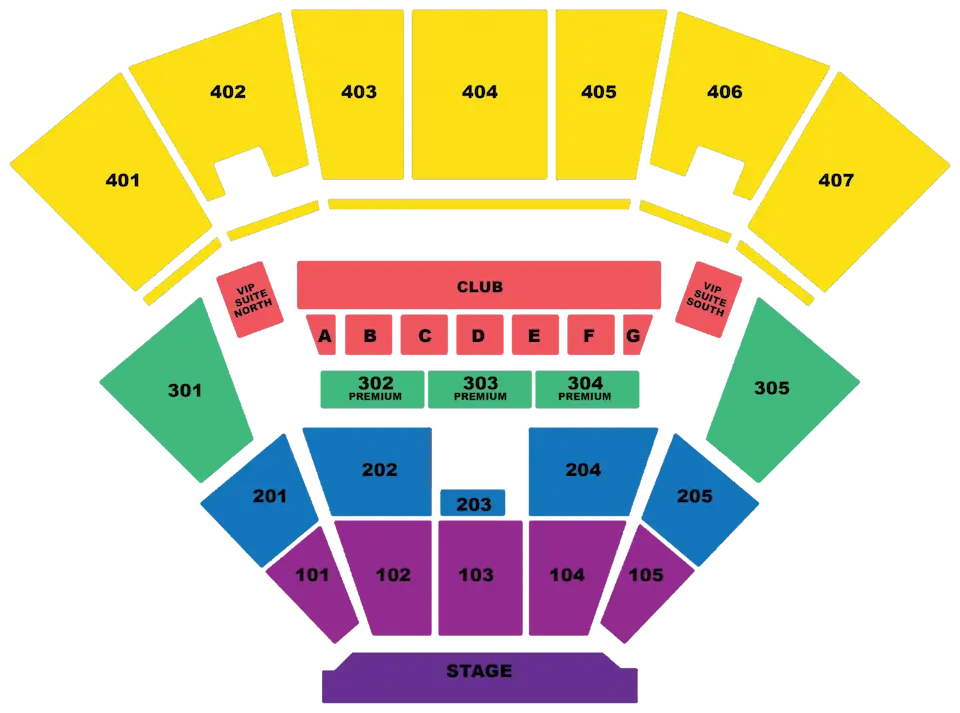 Seating map for Lucas Oil Live