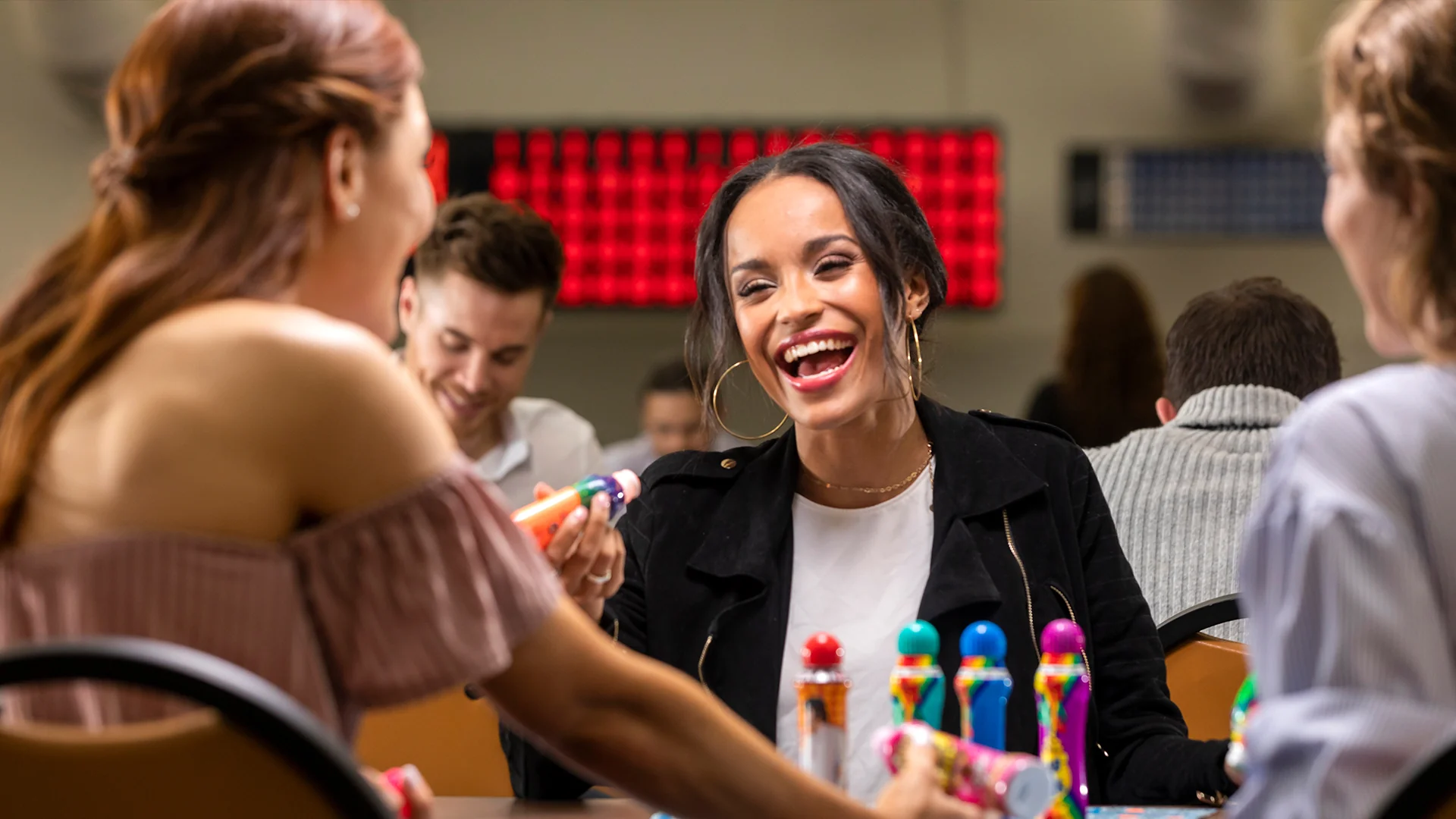 A group of excited patrons playing bingo at WinStar.