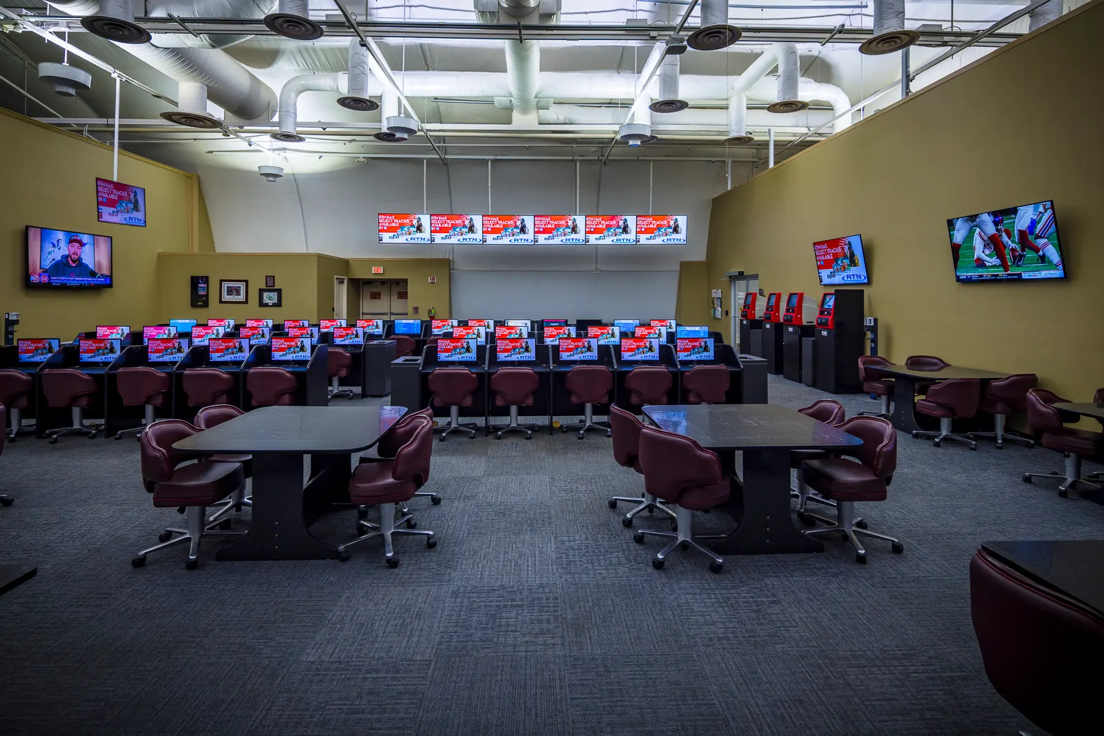 Off-track betting room.